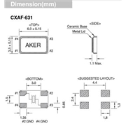 AKER晶振,CXAF?631晶振,無源四腳晶振